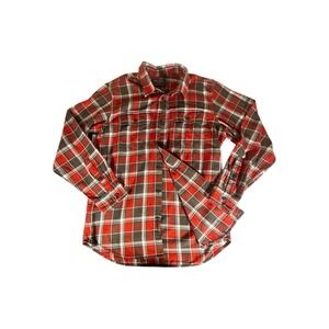 Filson Shirt Adult Medum Red Tartan Plaid Thin Flannel Outdoor Button Up Mens